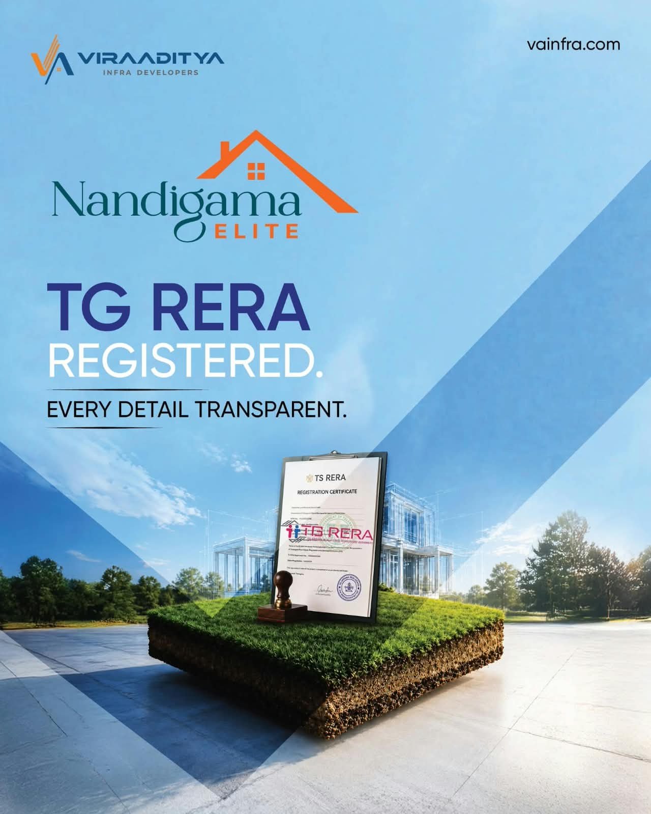 Nandigama Elite — TG RERA registration certificate